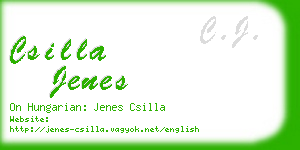 csilla jenes business card